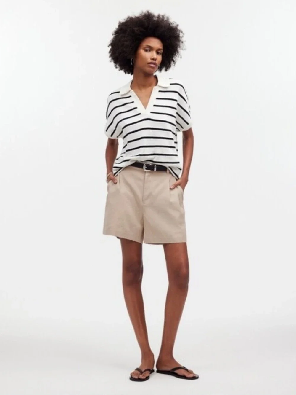 MADEWELL The Harlow Short in Drapey Twill in Vintage Khaki size 8